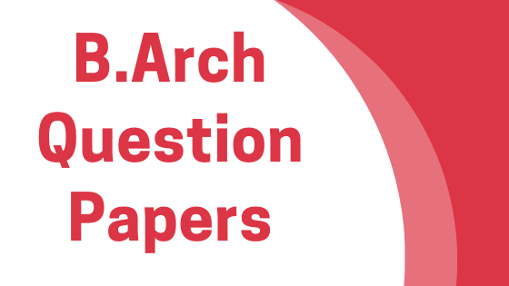 sgbau- B.Arch previous year question papers