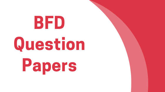 sgbau- BFD previous year question papers