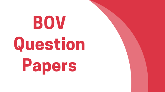 sgbau- BOV previous year question papers