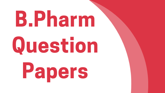 sgbau- B.Pharm previous year question papers