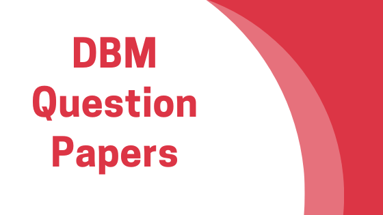 sgbau- DBM previous year question papers