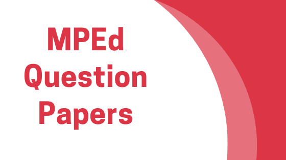sgbau- MPEd previous year question papers