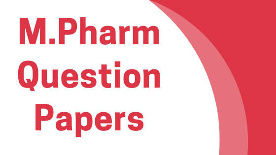 sgbau- MPharma previous year question papers