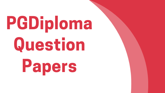 sgbau- PGDiploma previous year question papers